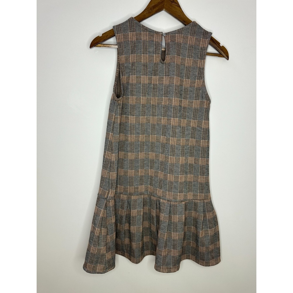 NWT Zara Kids Plaid Drop Waist Sleeveless Dress Girls 13 / 14 School Preppy - Picture 11 of 14